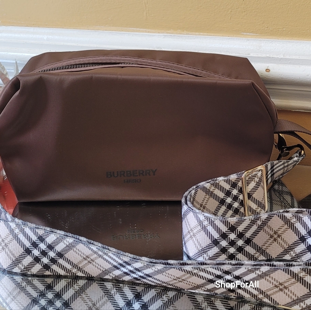 Burberry Pouch converted into to shoulder bag or cross body